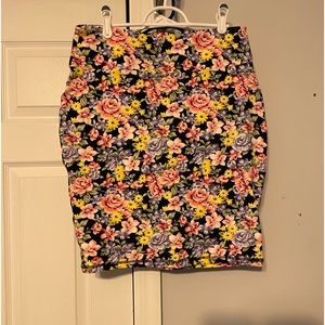 Forever 21 Bodycon Floral Skirt Size 1X